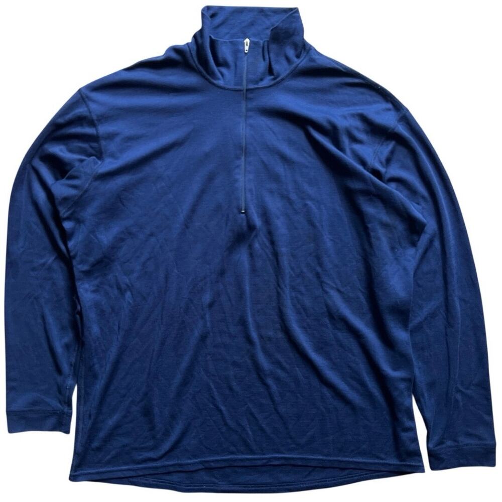 Patagonia Capilene 1/4 Zip Base Layer Men’s L Blue Long Sleeve Vintage USA